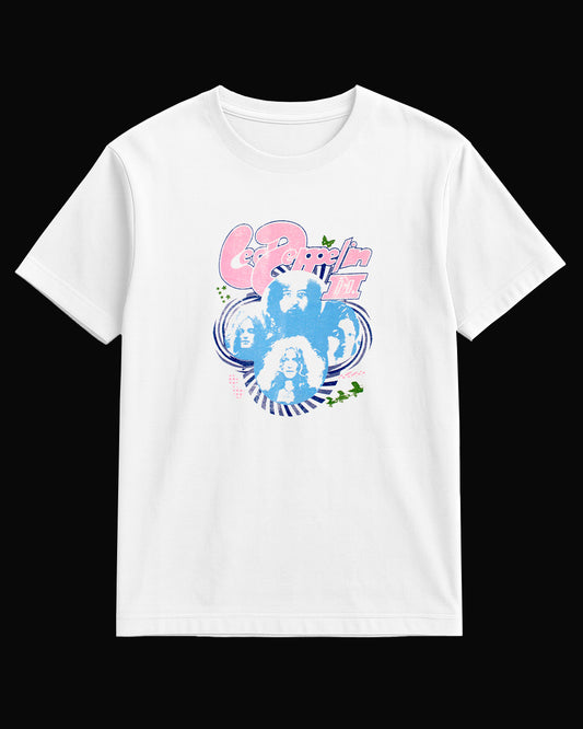 Led Zeppelin Band Logo-2 White T-Shirt