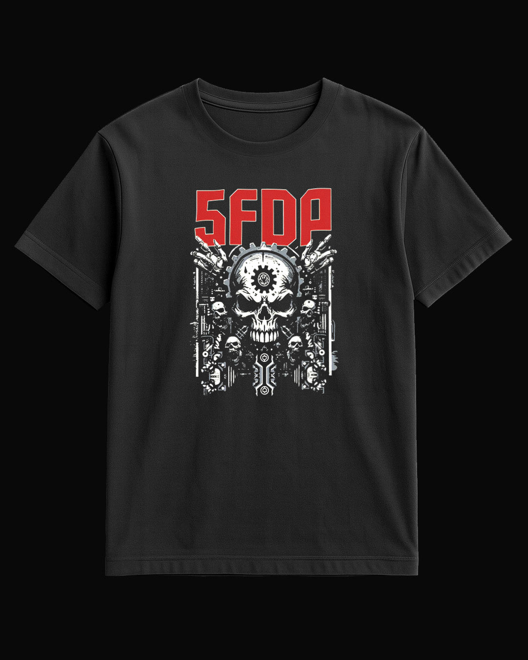 Five Finger Death Punch MECHA-SKULL Siyah Tişört