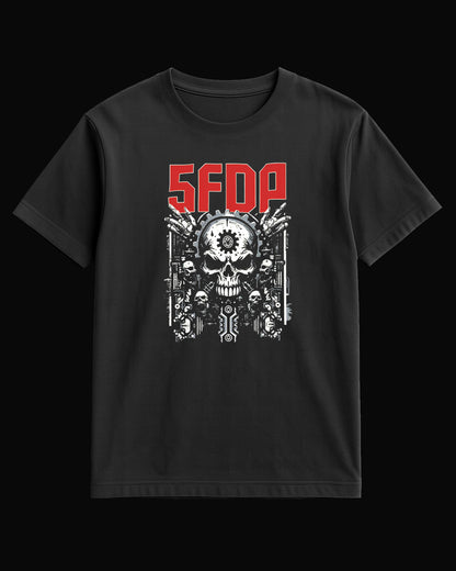 Five Finger Death Punch MECHA-SKULL Siyah Tişört