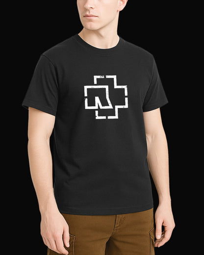 Rammstein R Logo Siyah Tişört V4