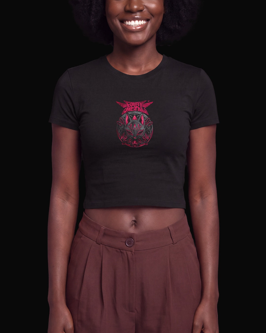Babymetal Fox God Siyah Baby Tee Tişört
