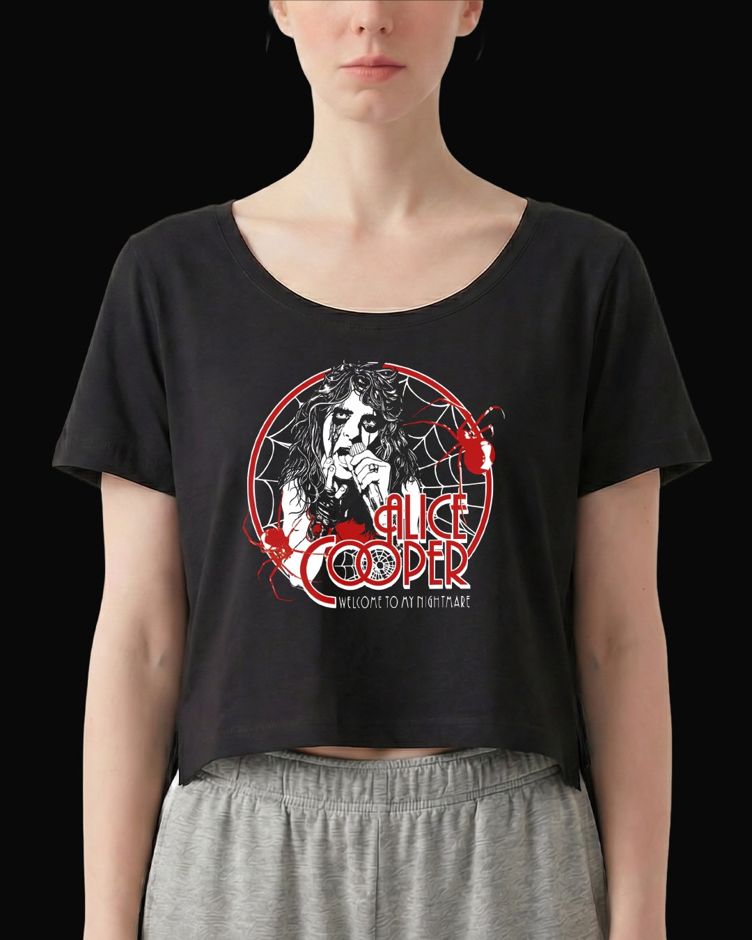 Alice Cooper Welcome To My Nightmare Siyah Kadın Tişört