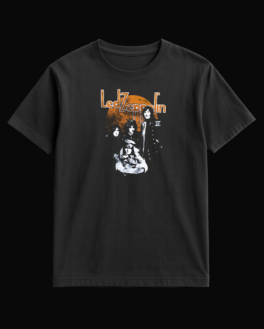 Led Zeppelin Grup Logo Siyah Tişört