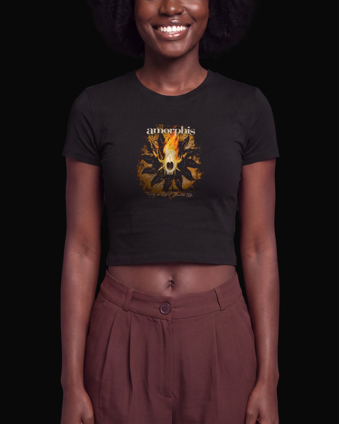 Amorphis Forging the Land of Thousand Lakes Siyah Baby Tee Tişört