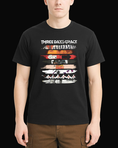 Three Days Grace Album Covers Siyah Tişört