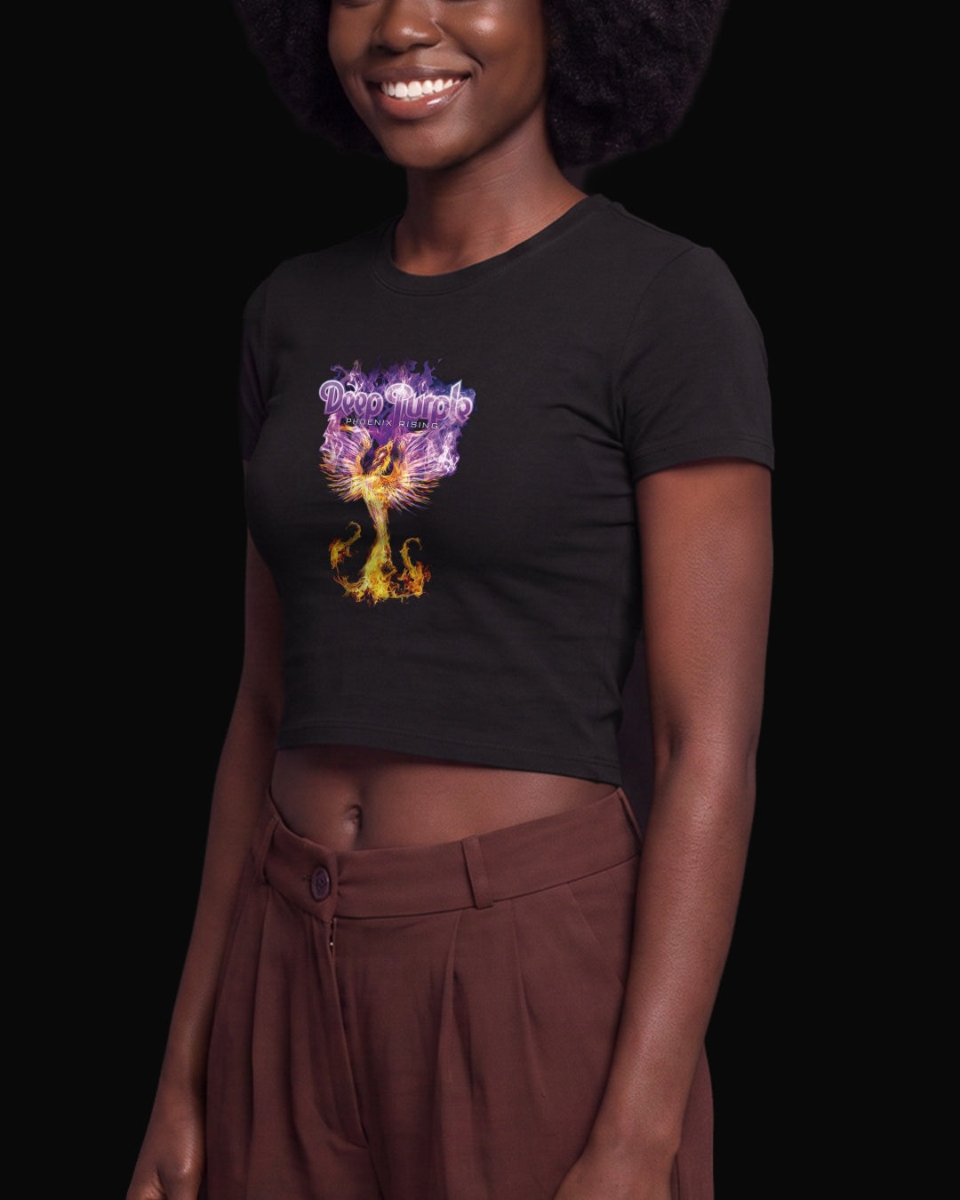 Deep Purple Phoenix Rising Siyah Baby Tee Tişört