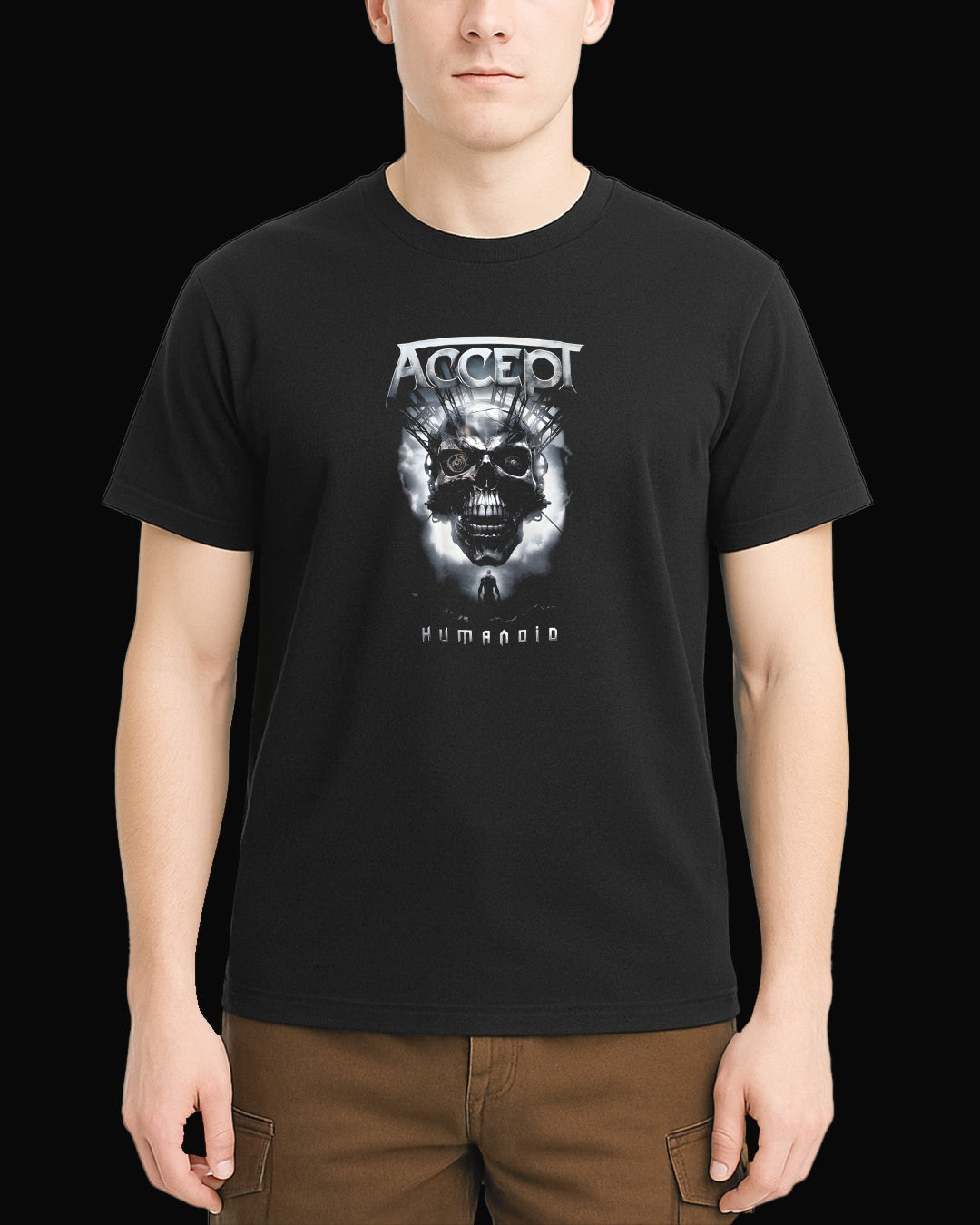 Accept Humanoid Siyah Tişört V2