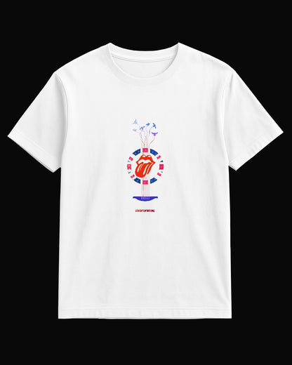 The Rolling Stones From the UK. Beyaz Tişört