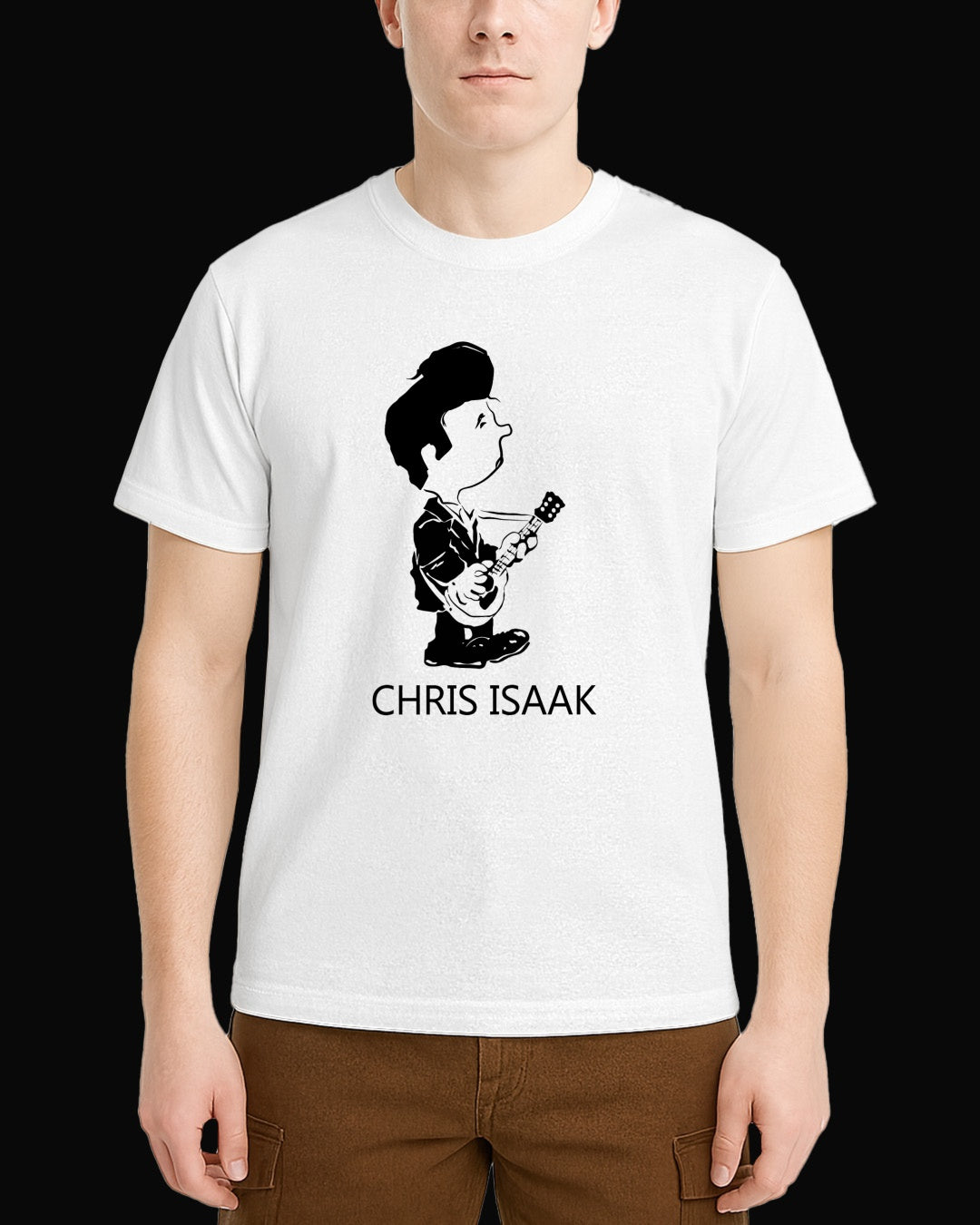 Chris Isaak Cartoon Sketch Beyaz Tişört