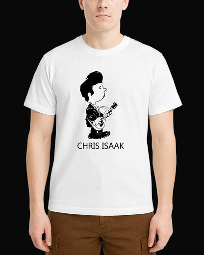 Chris Isaak Cartoon Sketch Beyaz Tişört