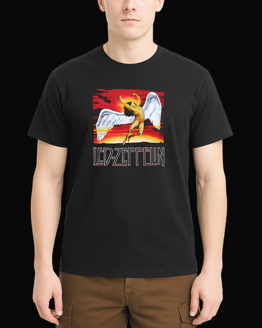Led Zeppelin An Angel Siyah Tişört