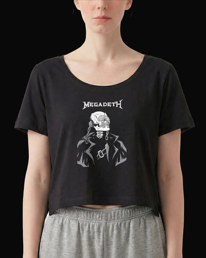 Megadeth Siyah Palto Siyah Kadın Tişört