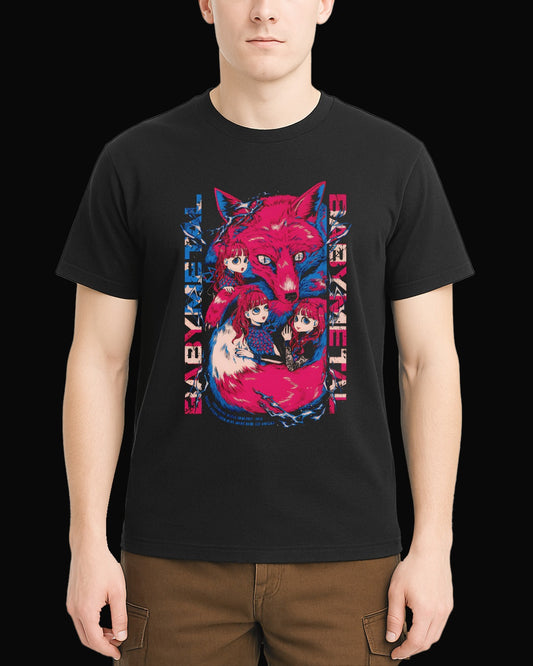Babymetal Fox and Girls Siyah Tişört