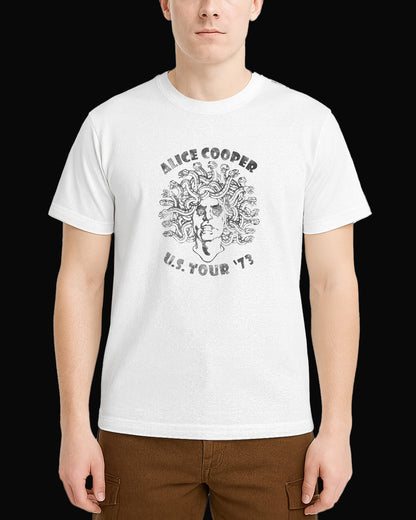 Alice Cooper Medusa U.S. Tour '73 White T-Shirt
