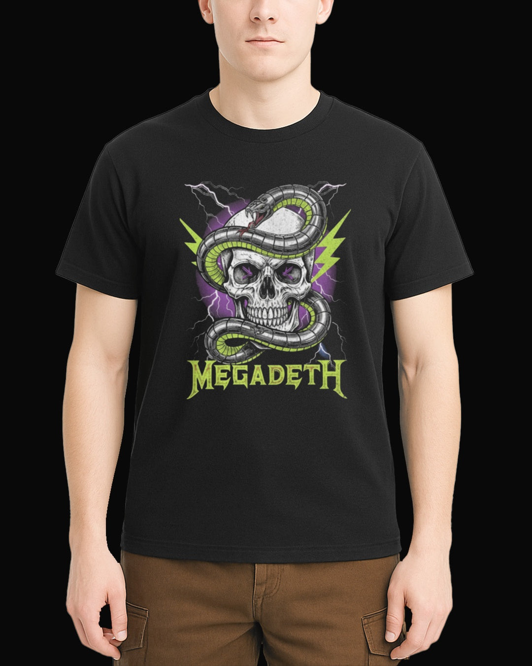 Megadeth VENOMOUS SNAKE Siyah Tişört