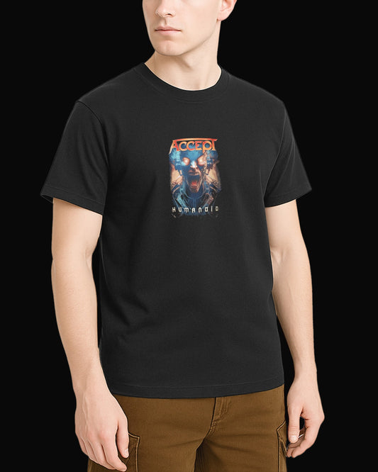 Accept Humanoid Siyah Tişört