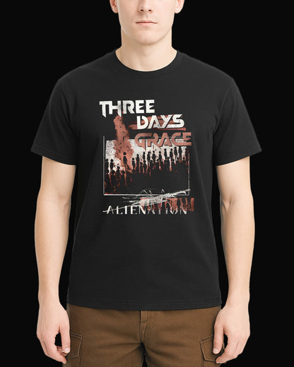 Three Days Grace Alienation Siyah Tişört V2