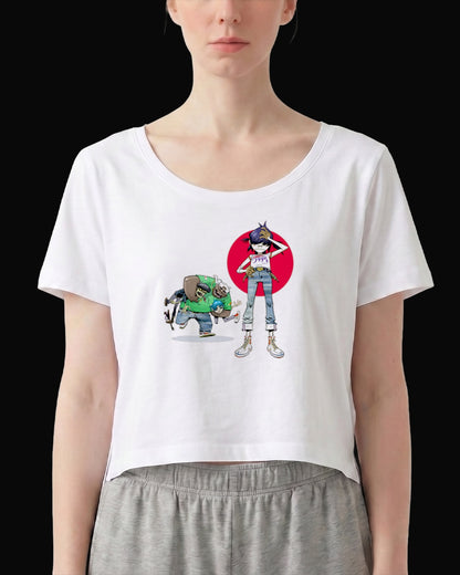 Gorillaz Hobbs & Others Beyaz Kadın Tişört