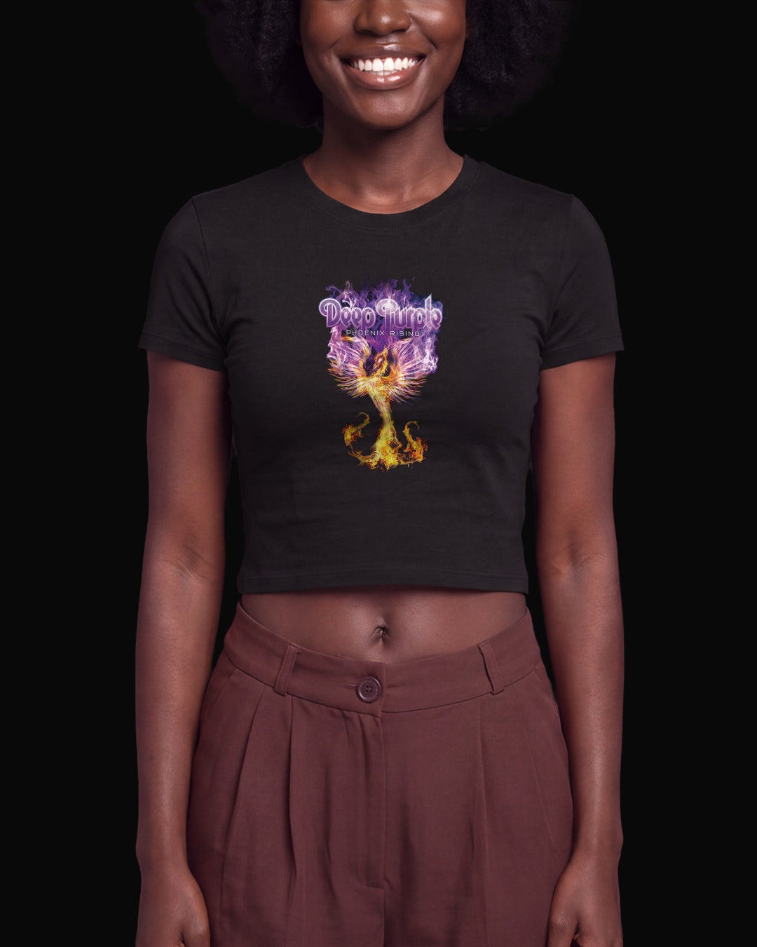 Deep Purple Phoenix Rising Siyah Baby Tee Tişört