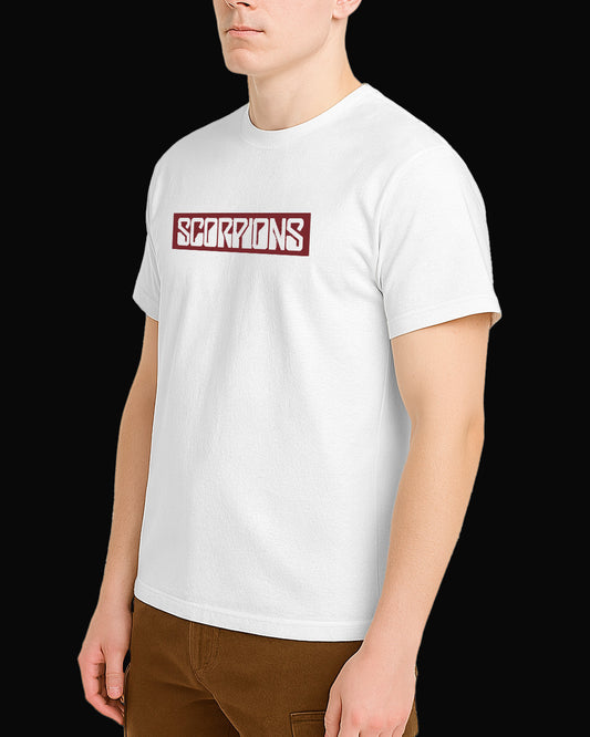 Scorpions Grup Logo Beyaz Tişört