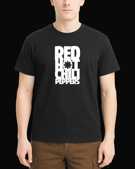 Red Hot Chili Peppers White Black T-Shirt