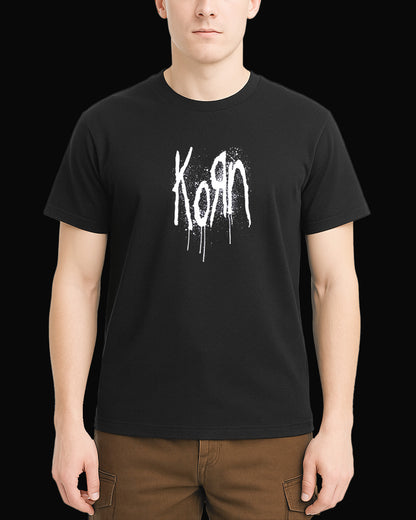 Korn Grup Logo Siyah Tişört V2