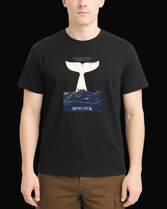 Moby Balina & Sandal Siyah Tişört