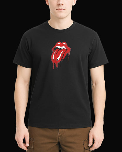 The Rolling Stones Melted Tongue Siyah Tişört