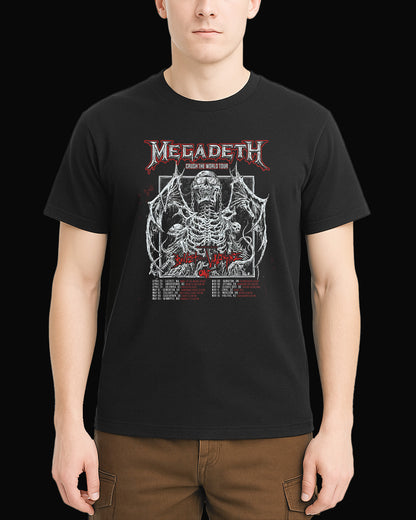 Megadeth Crush The World Tour Siyah Tişört