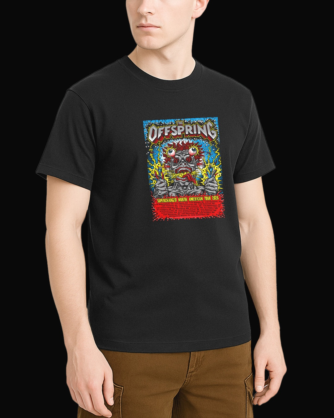 The Offspring Supercharged NA Tour 2026 Siyah Tişört