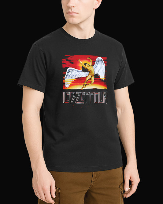Led Zeppelin An Angel Siyah Tişört