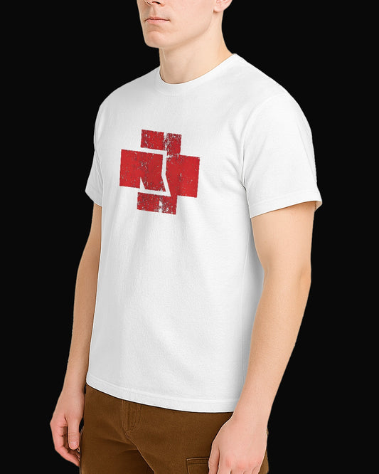 Rammstein R Logo Beyaz Tişört