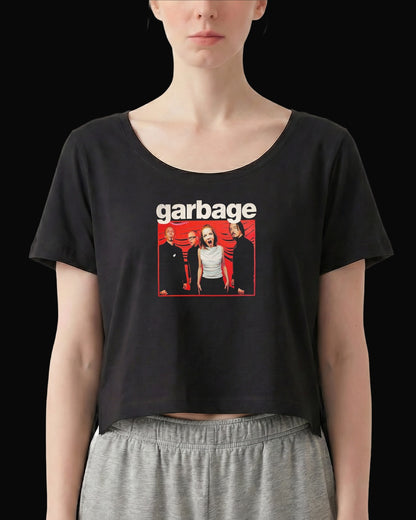 Garbage Grup Logo Siyah Kadın Tişört