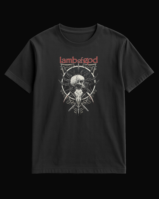 Lamb Of God Skull And Bone Siyah Tişört