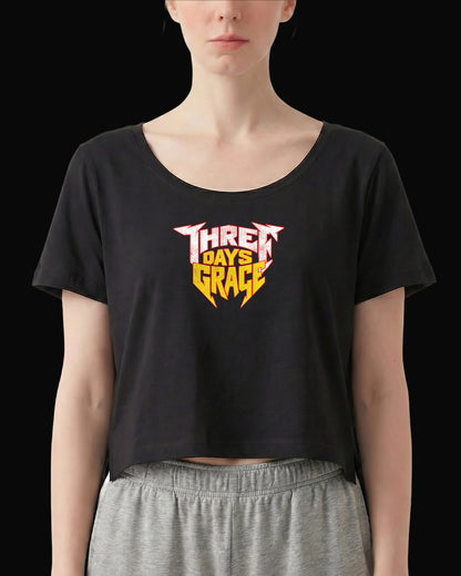 Three Days Grace Grup Logo Siyah Kadın Tişört V3
