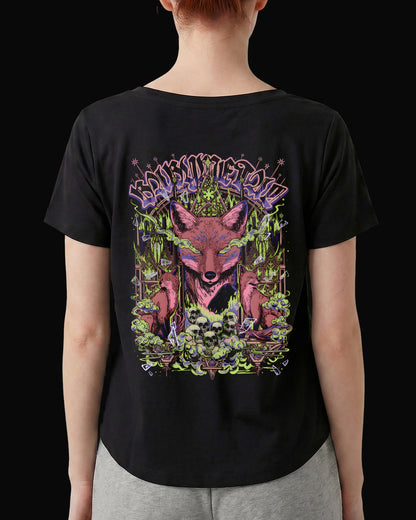 Babymetal Curse of Fox God Sırt Baskılı Siyah Kadın Tişört