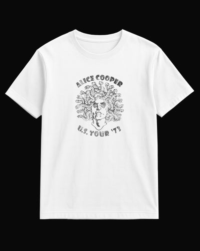 Alice Cooper Medusa U.S Tour '73 Beyaz Tişört
