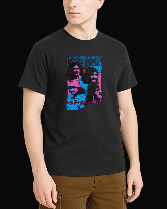 Led Zeppelin Grup Logo Siyah Tişört V3