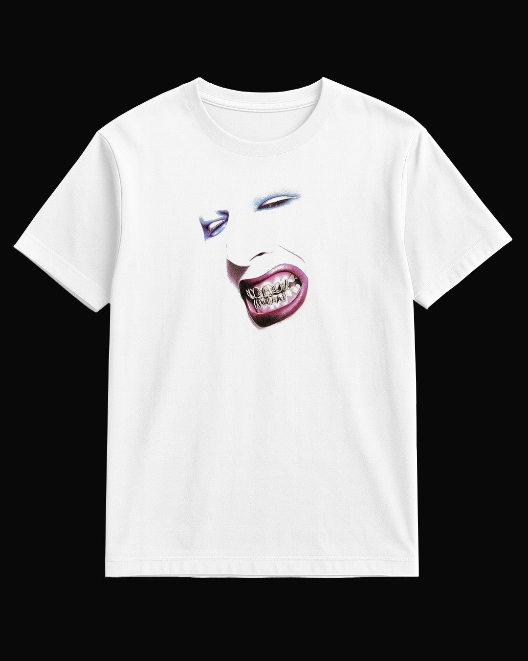 Marilyn Manson Make-up Logo Beyaz Tişört