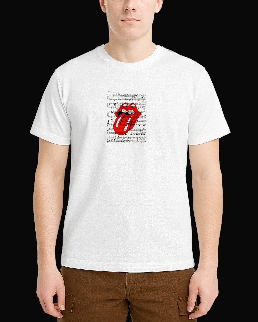 The Rolling Stones El Musica Notes Beyaz Tişört