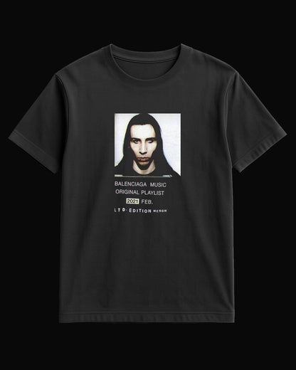 Marilyn Manson Balenciaga Music Siyah Tişört