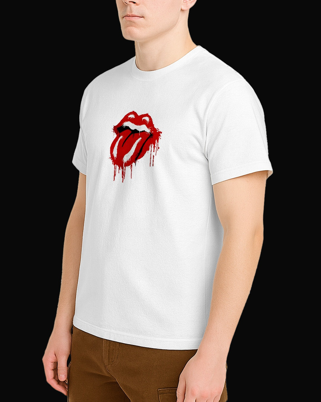 The Rolling Stones Melted Tongue Beyaz Tişört