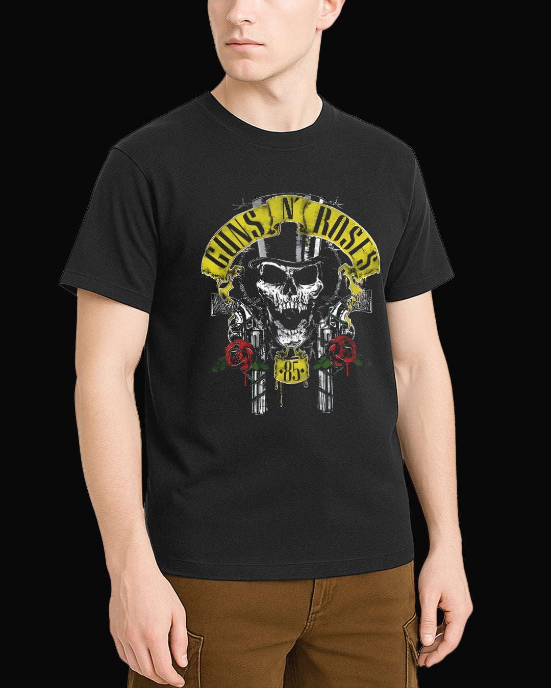Guns N' Roses Kurukafa Siyah Tişört