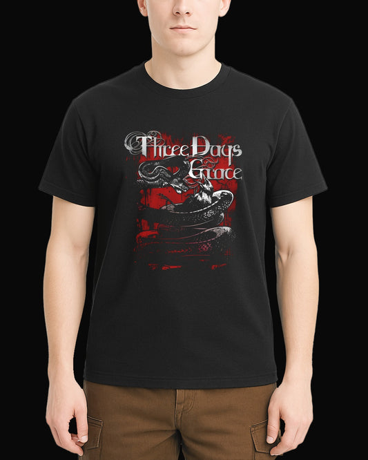 Three Days Grace Food Chain Siyah Tişört