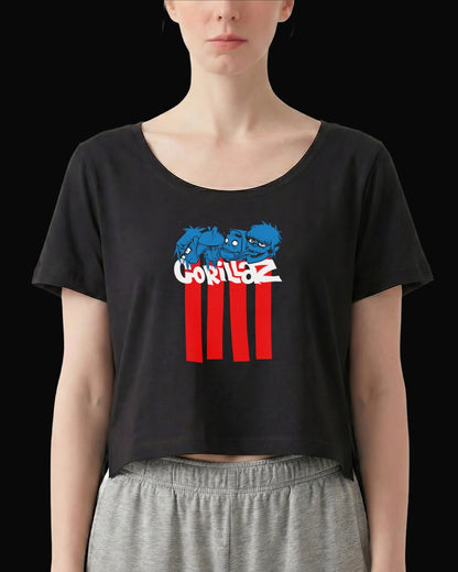 Gorillaz Stick-HeadS Siyah Kadın Tişört