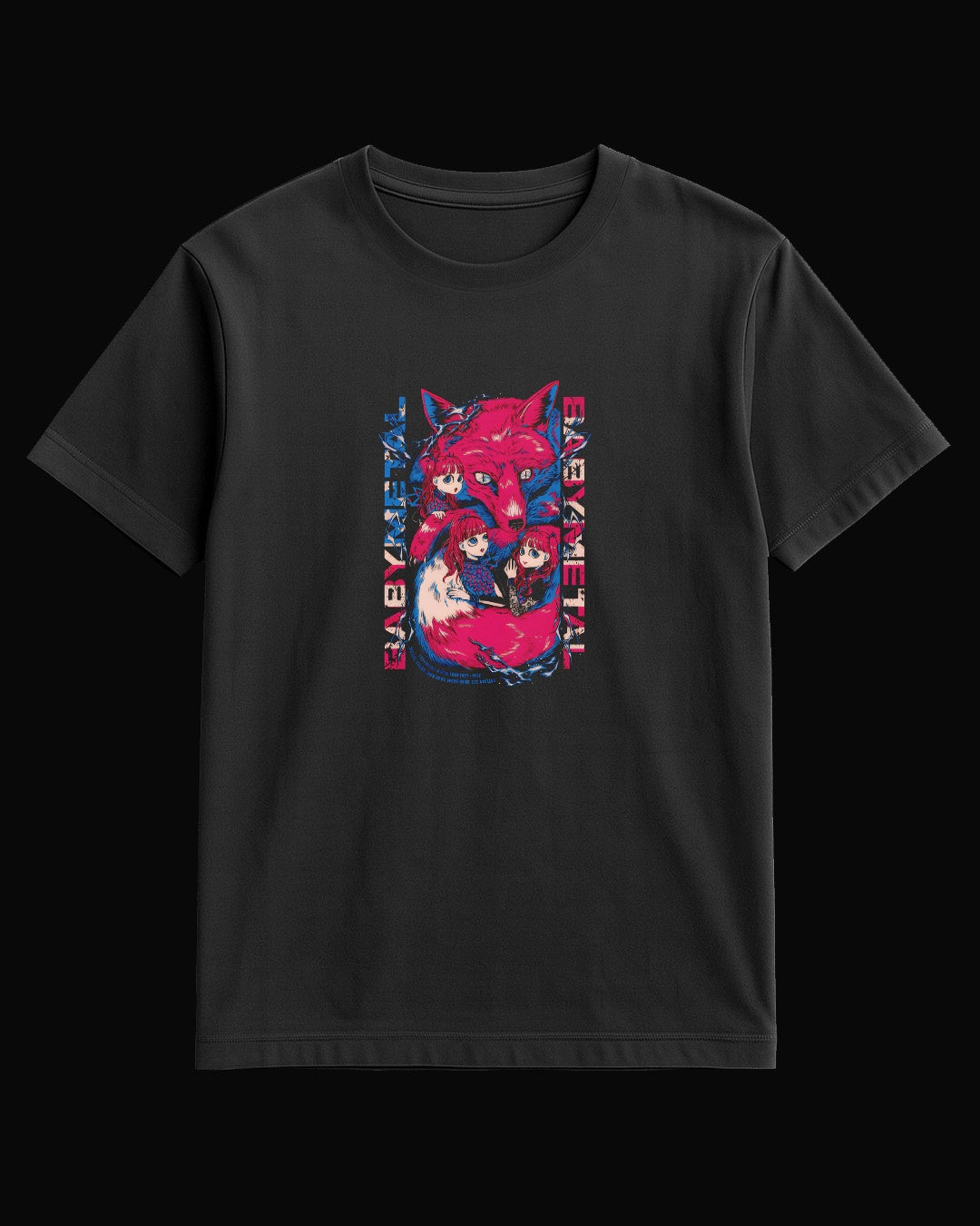 Babymetal Fox and Girls Siyah Tişört
