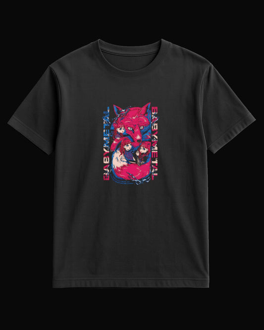 Babymetal Fox and Girls Siyah Tişört