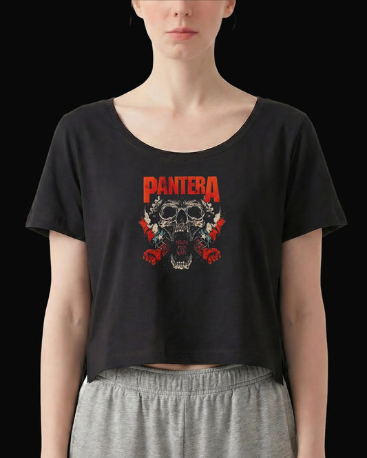 Pantera Mouth for War Siyah Kadın Tişört V2