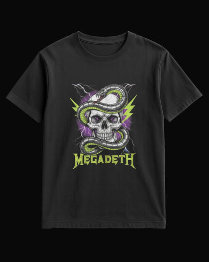 Megadeth VENOMOUS SNAKE Siyah Tişört