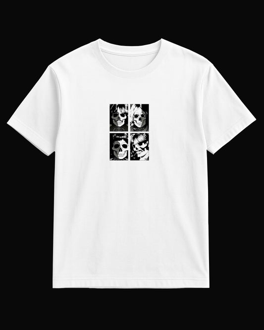 The Beatles Skull Beyaz Tişört